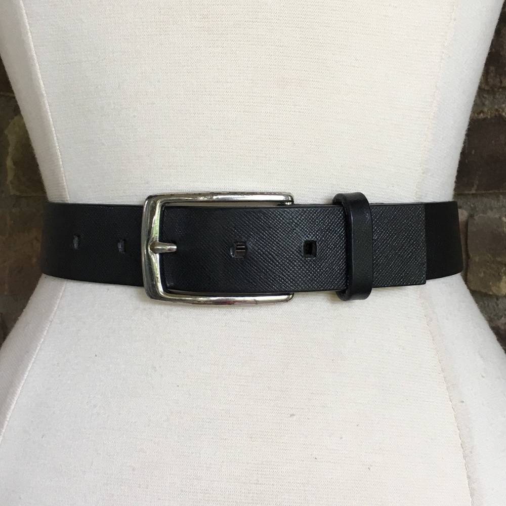 Banana Republic Belt M Leather Black Wide